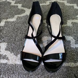 Nine West Black Patent Strappy Heels 12